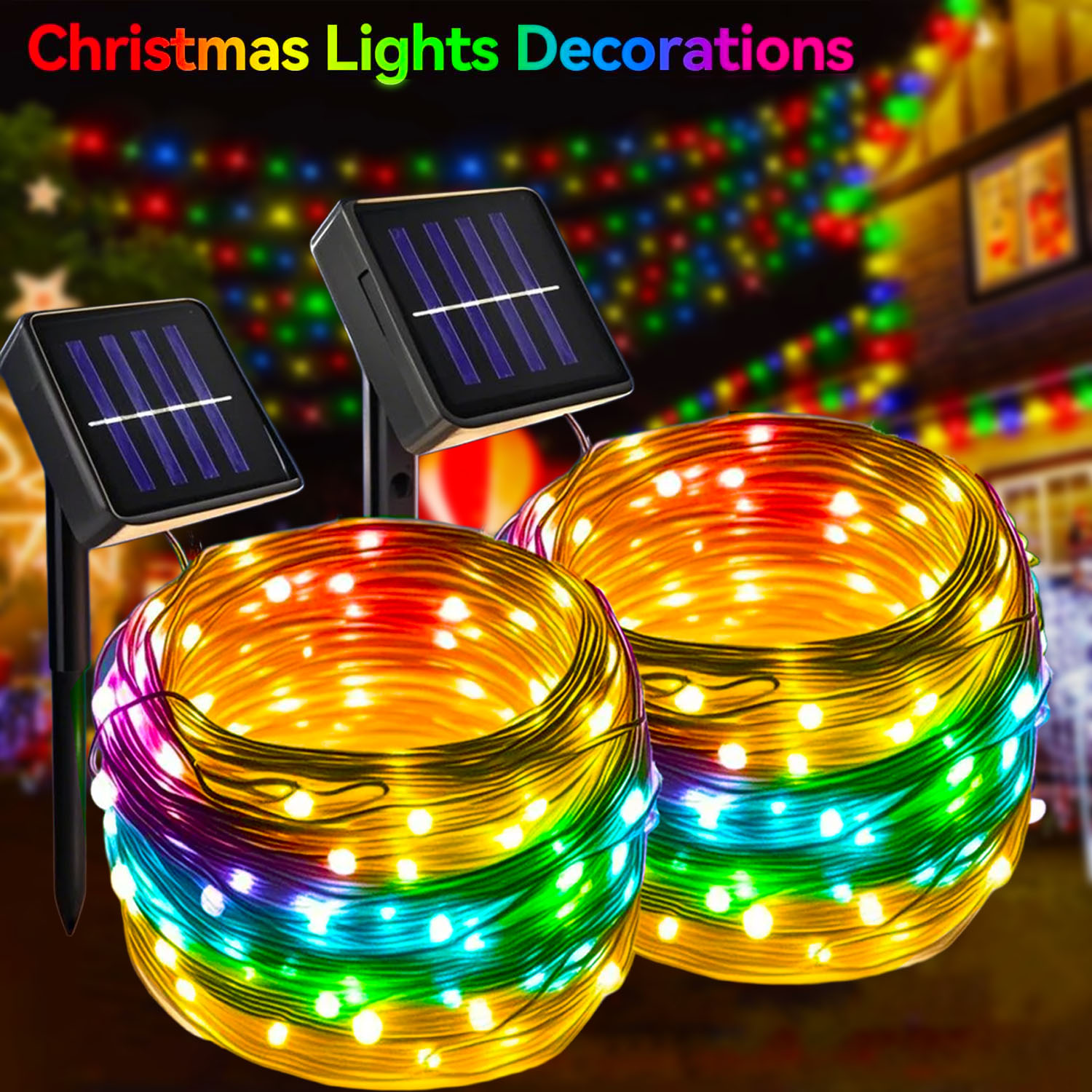 Outdoor Lighting Under Pergola - Christmas Outdoor Solar String Lights LED