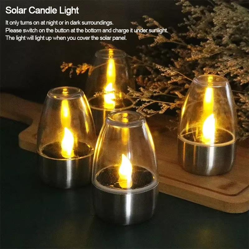 LED Solar Candles Light Flamel - đánh giá và giá Outdoor Lighting Under Pergola