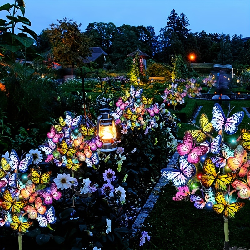 Solar LED Butterfly Garden Lig - đánh giá và giá Outdoor Lighting Under Pergola