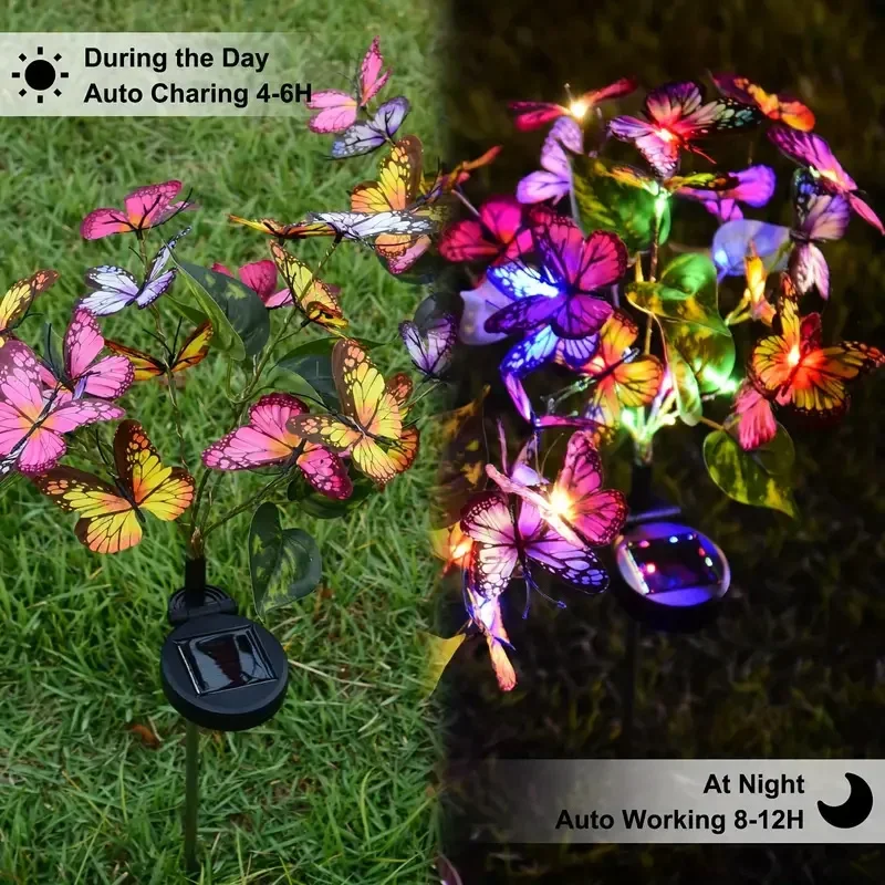 Solar LED Butterfly Garden Lig - đánh giá và giá Outdoor Lighting Under Pergola