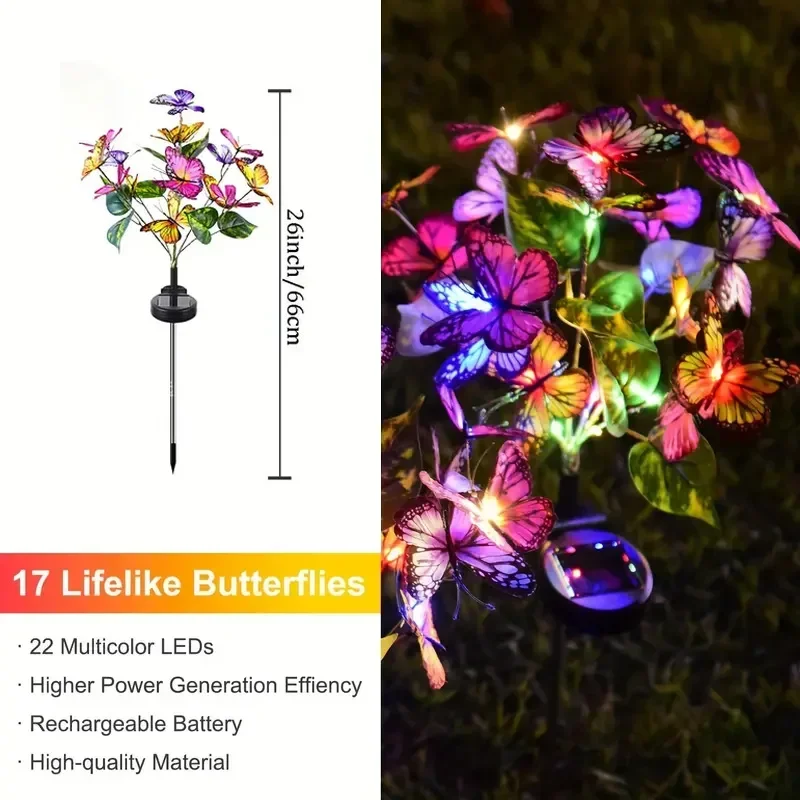 Solar LED Butterfly Garden Lig - đánh giá và giá Outdoor Lighting Under Pergola