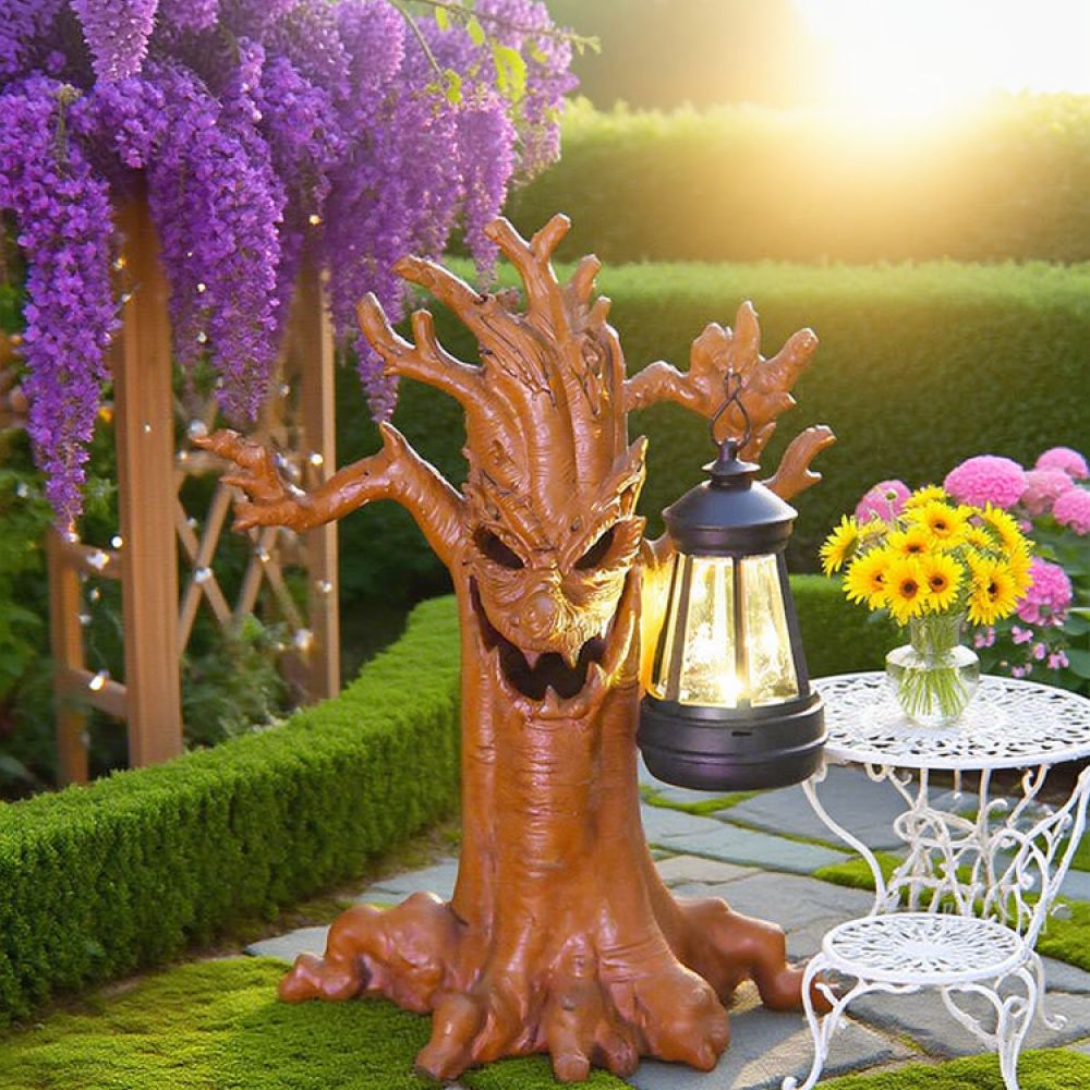 Solar Resin Tree Spirit Figuri - đánh giá và giá Outdoor Lighting Yard Ideas
