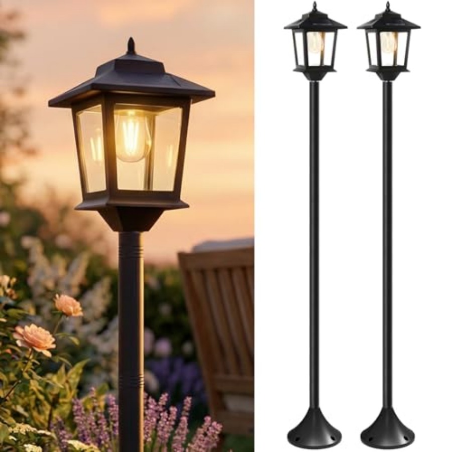 Outdoor Solar Post Lights, 2-P - đánh giá và giá Outdoor Lighting Lamp