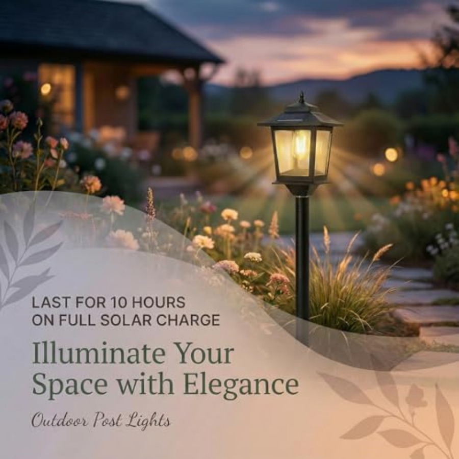 Outdoor Solar Post Lights, 2-P - đánh giá và giá Outdoor Lighting Lamp