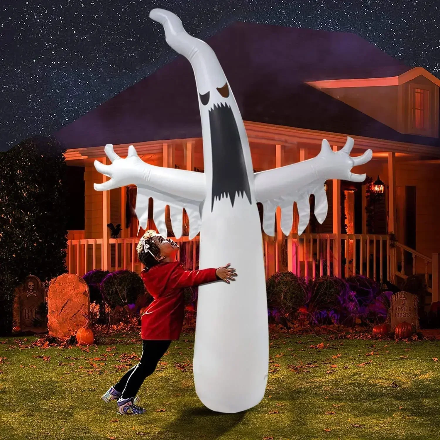 Halloween Inflatable Scary Gho - đánh giá và giá Outdoor Lighting For Front Of House