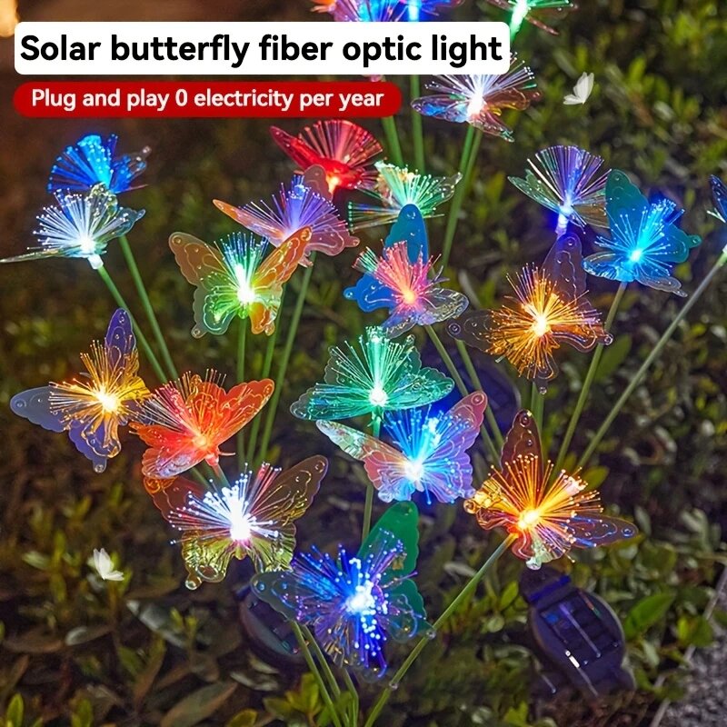 1PC 6-Head LED Solar Fiber Opt - đánh giá và giá Outdoor Lighting Yard Ideas
