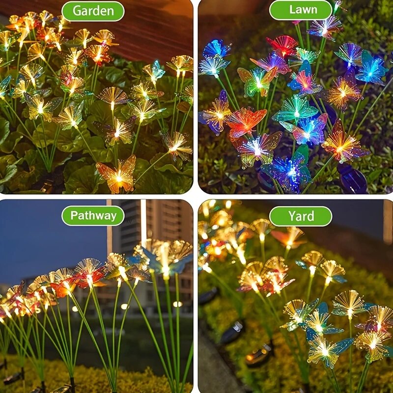 1PC 6-Head LED Solar Fiber Opt - đánh giá và giá Outdoor Lighting Yard Ideas