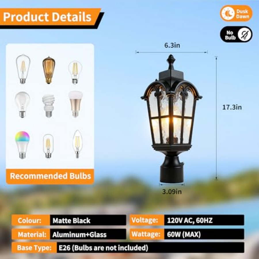 Sensor Outdoor Post Lights Wat - đánh giá và giá Outdoor Lighting Lamp