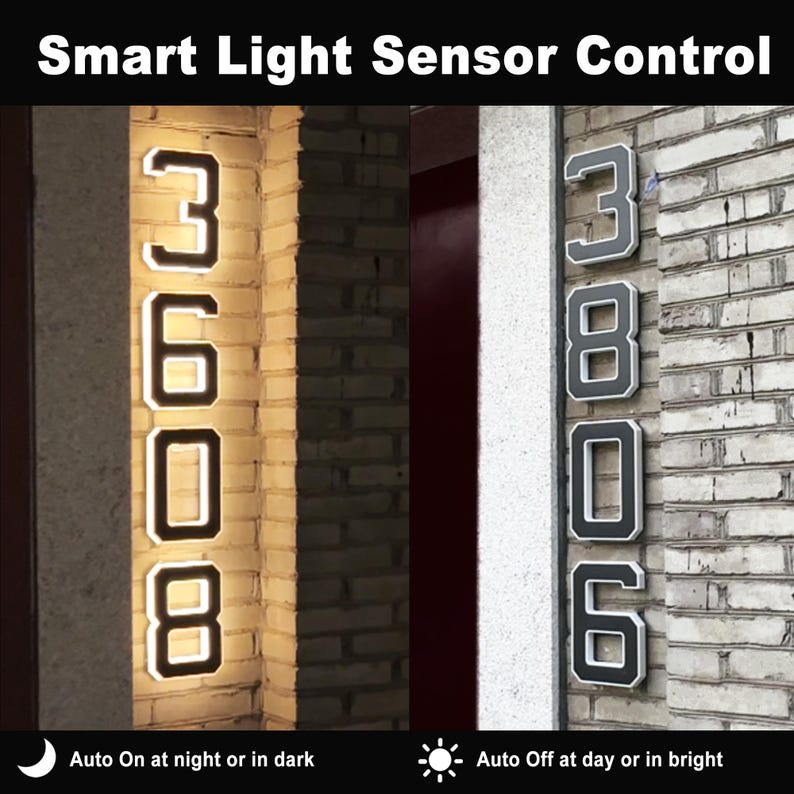 Solar LED House Number Sign Wa - đánh giá và giá Outdoor Lighting Under Pergola