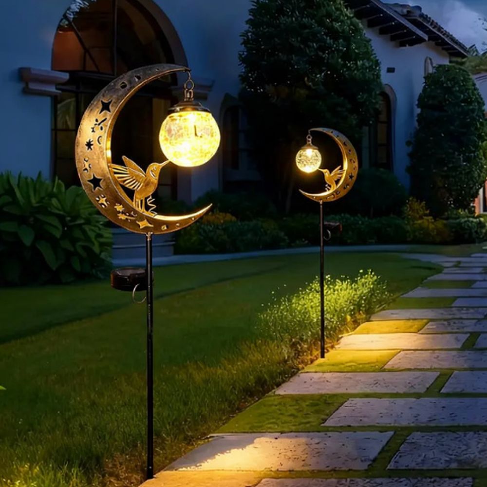 Hummingbird Moon Solar Garden  - đánh giá và giá Outdoor Lighting Yard Ideas
