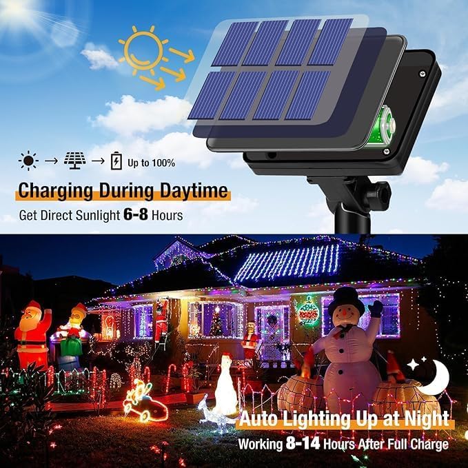 Christmas Outdoor Solar String - đánh giá và giá Outdoor Lighting Under Pergola