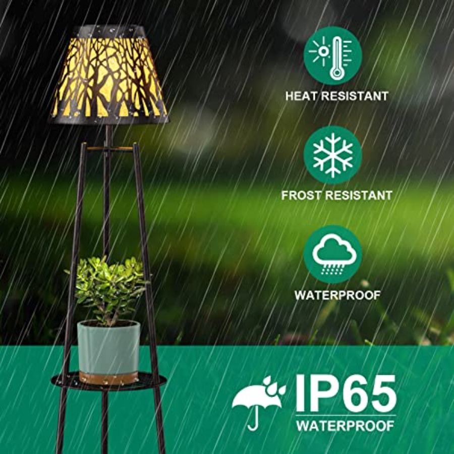 2 Pack Outdoor Solar Floor Lam - đánh giá và giá Outdoor Lighting Lamp