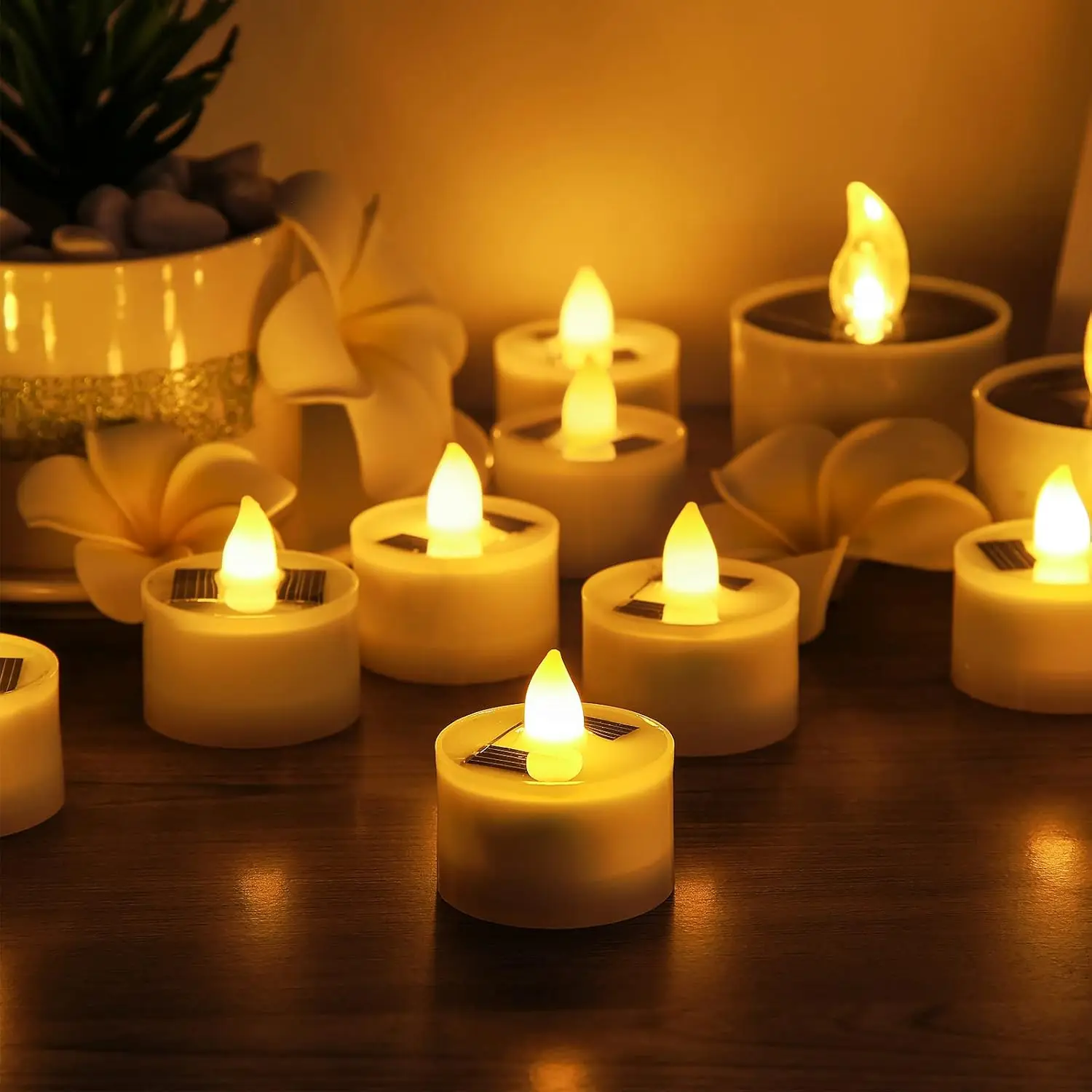 1-10PCS Outdoor Solar Tea Ligh - đánh giá và giá Outdoor Lighting Under Pergola