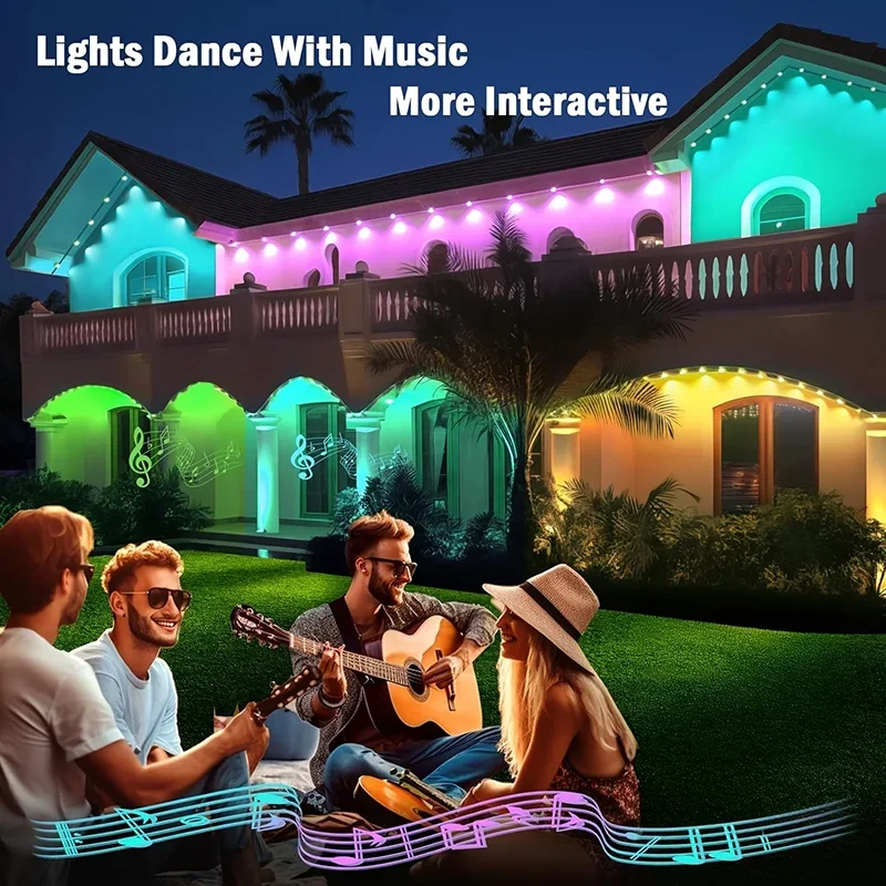 300FT Permanent Eaves LED Smar - đánh giá và giá Outdoor Lighting For Front Of House