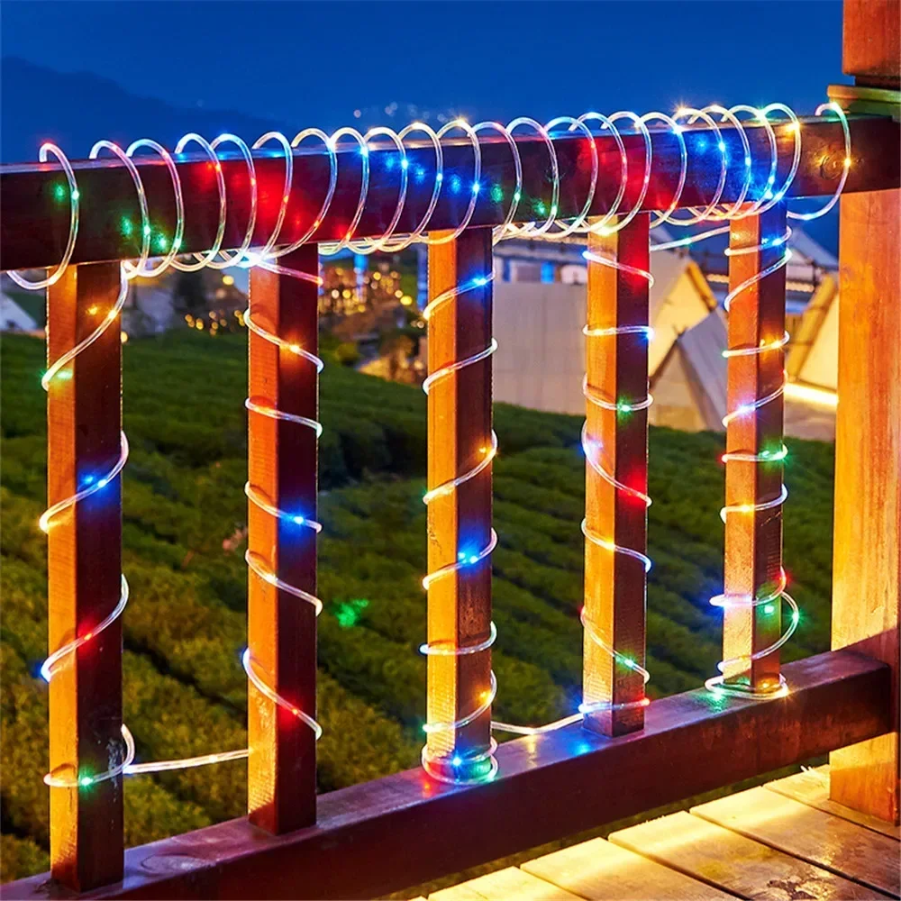 Solar Rope Lights Outdoor Blue - đánh giá và giá Outdoor Lighting Under Pergola